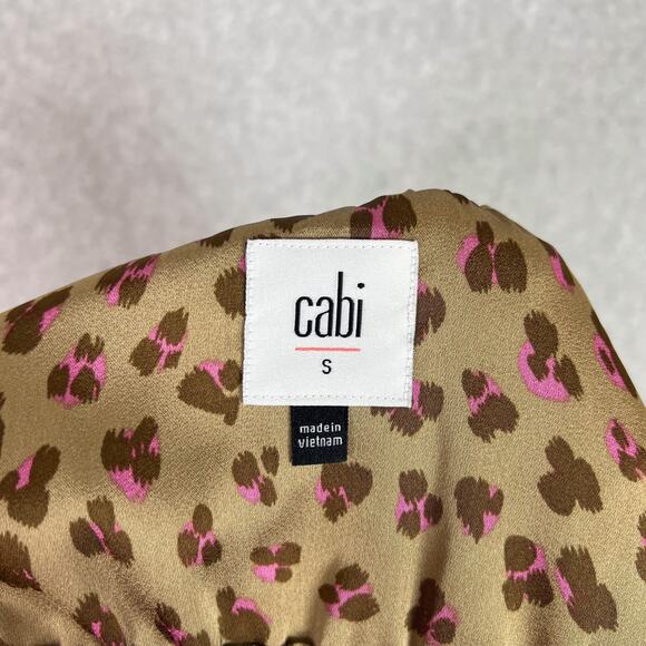 Cabi Animal Print Casino Satin Slip Cami Mini Dress Size Small - Picture 11 of 12